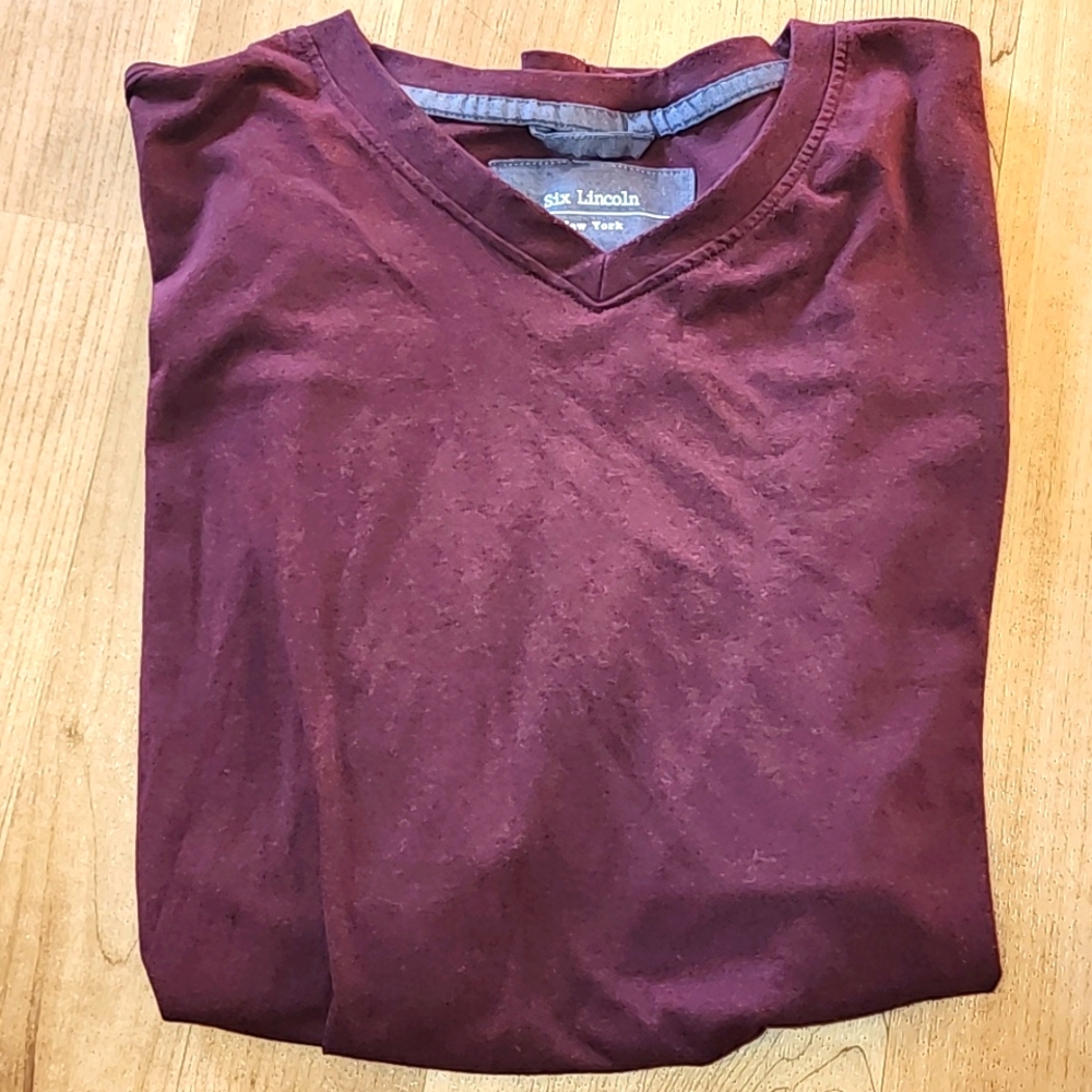Six Lincoln V Neck T Shirt.